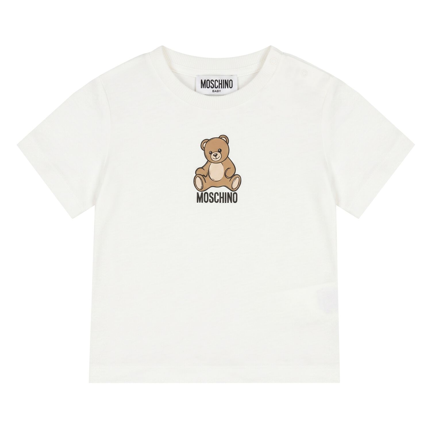 Younger White Teddy Bear Logo T-Shirt, 1, hi-res