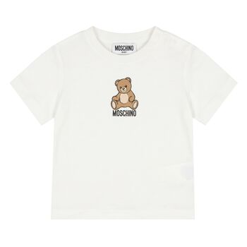 Younger White Teddy Bear Logo T-Shirt