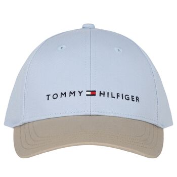 Beige & Blue Logo Cap