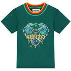 Younger Boys Green & Beige Logo Shorts Set, 1, hi-res