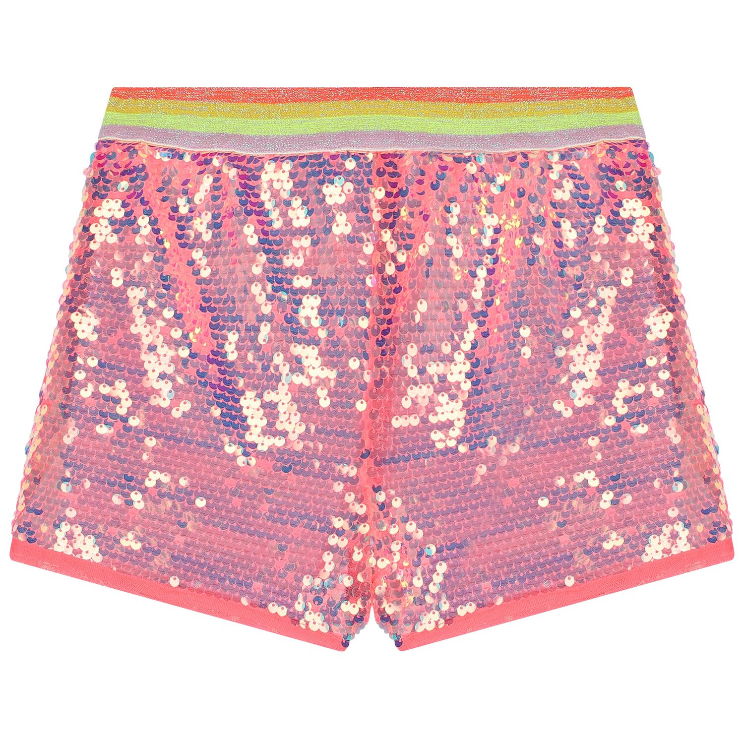 Girls Pink Sequins Shorts, 1, hi-res image number null