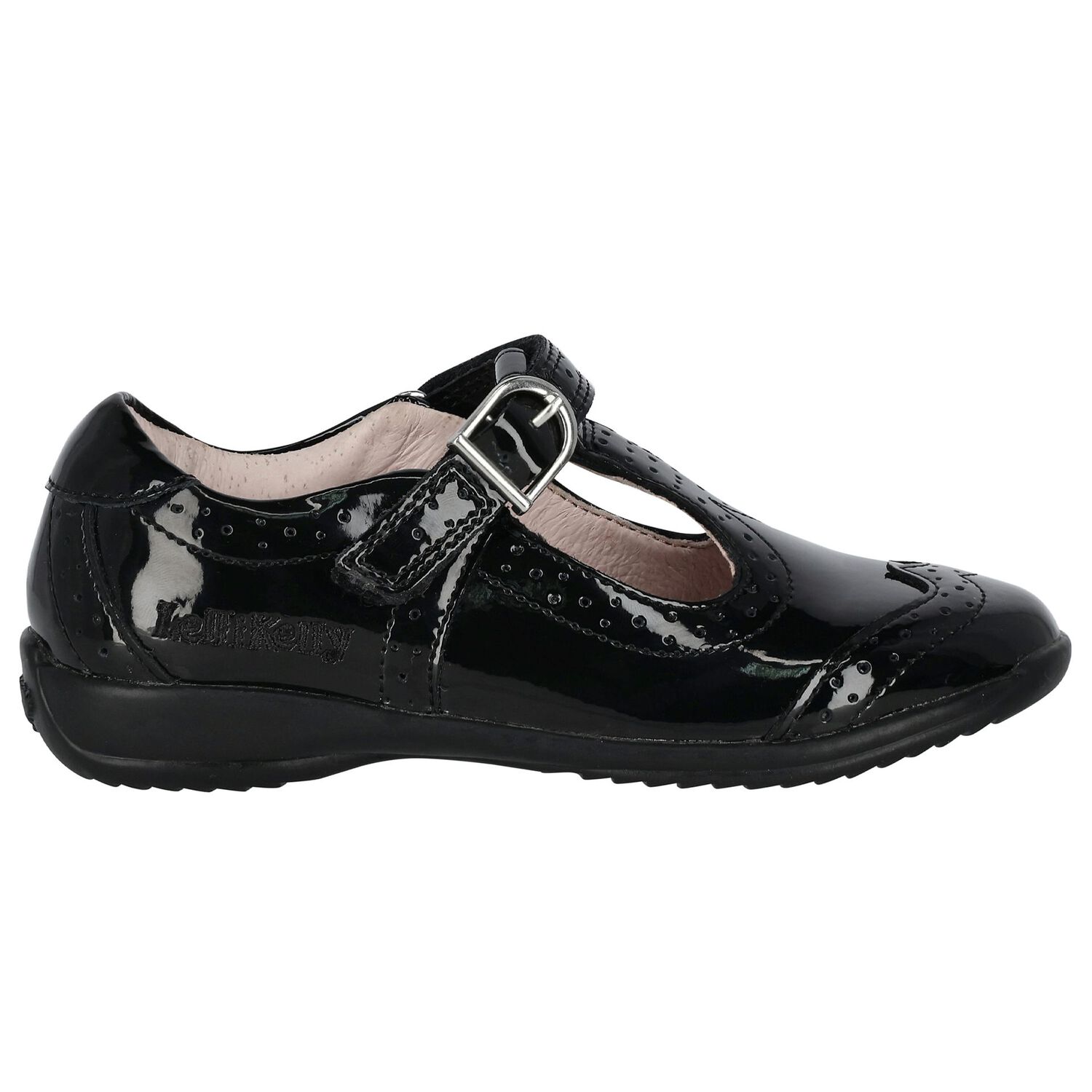 Girls Black Patent Shoes, 1, hi-res