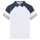 Boys White Polo Shirt, 1, hi-res
