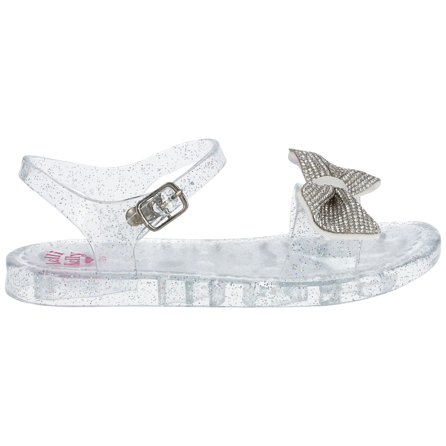Girls Bow Jelly Sandals, 1, hi-res
