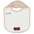 Beige & White Logo Bib, 2, hi-res