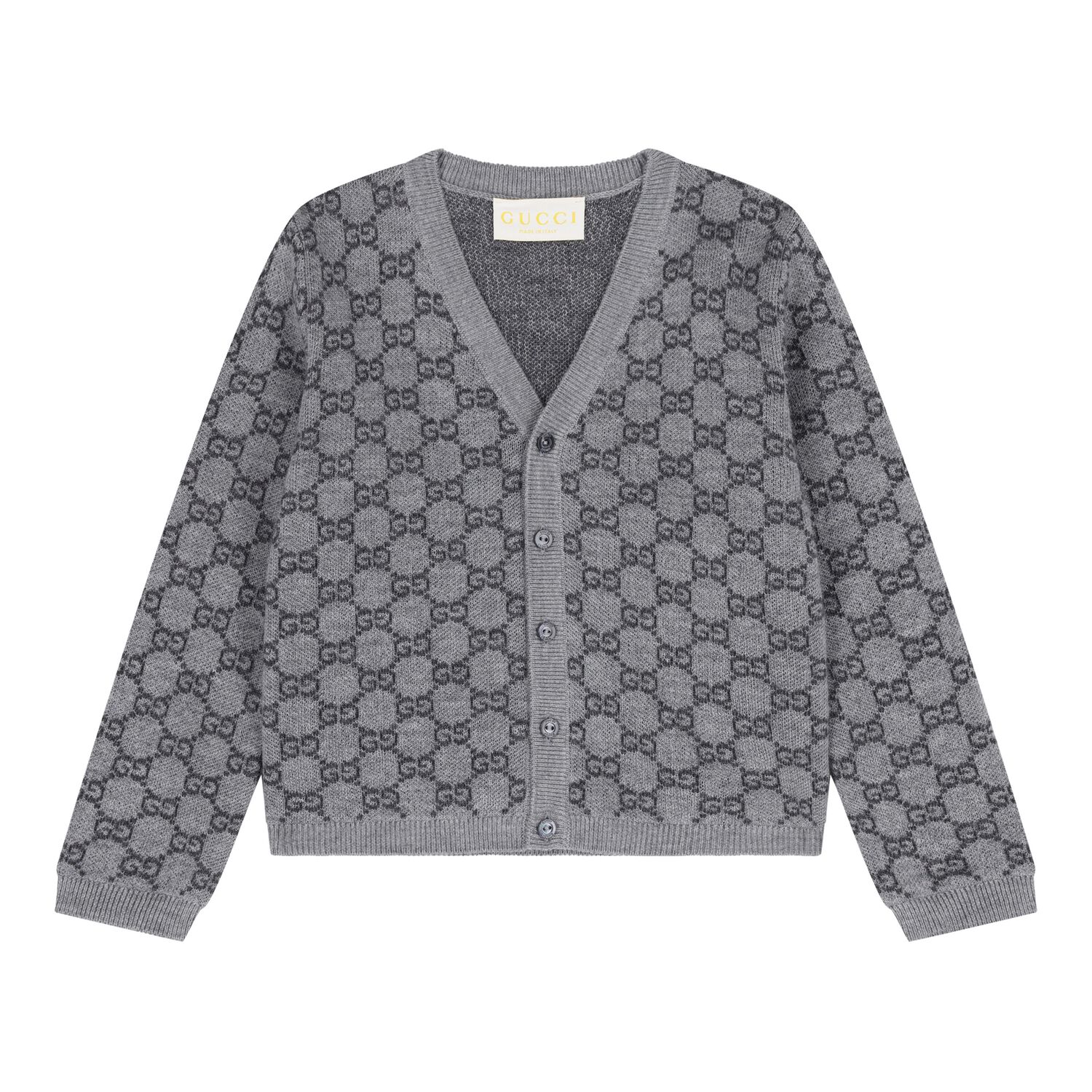 Grey logo Jacquard Baby Cardigan, 1, hi-res image number null