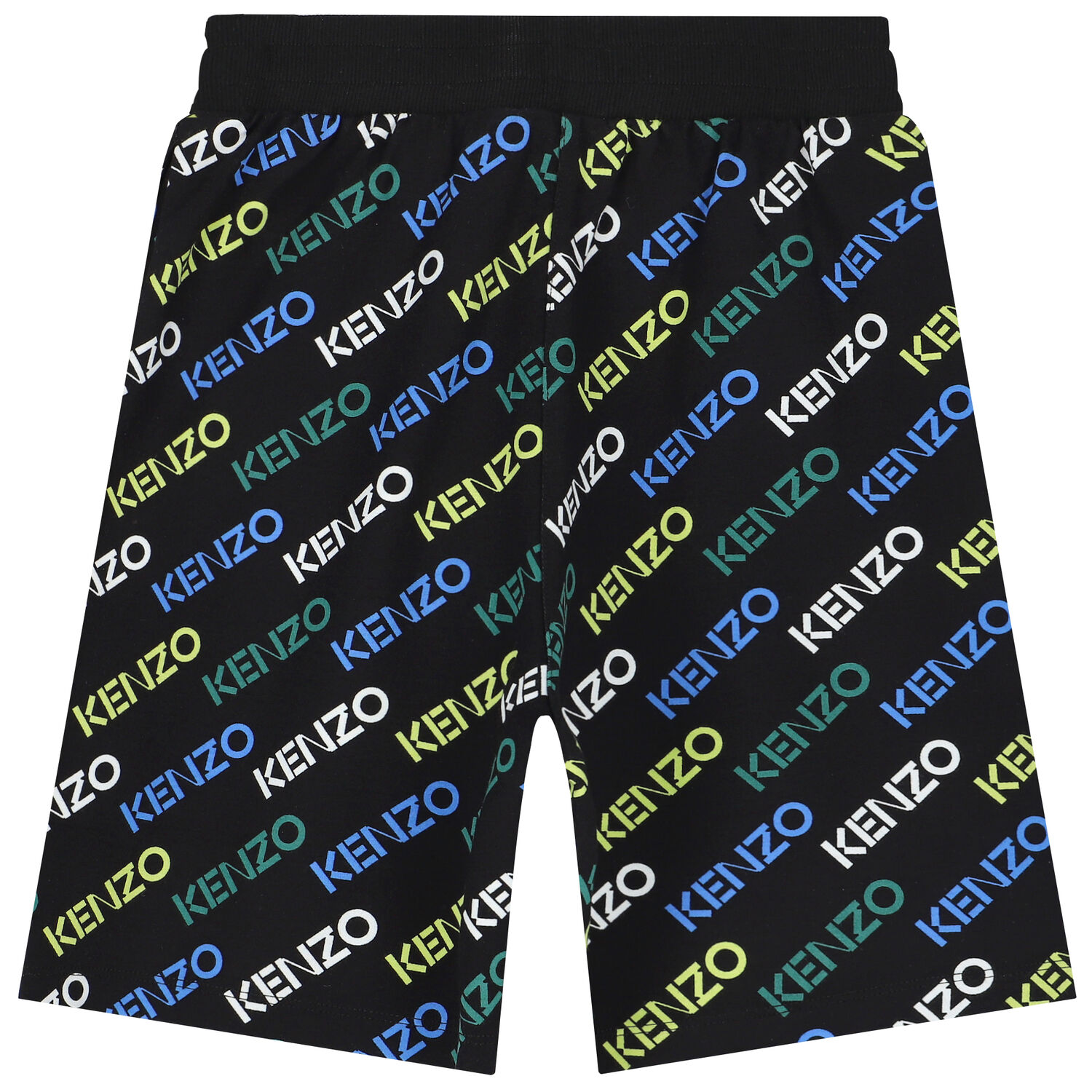 Boys Black Logo Shorts, 1, hi-res