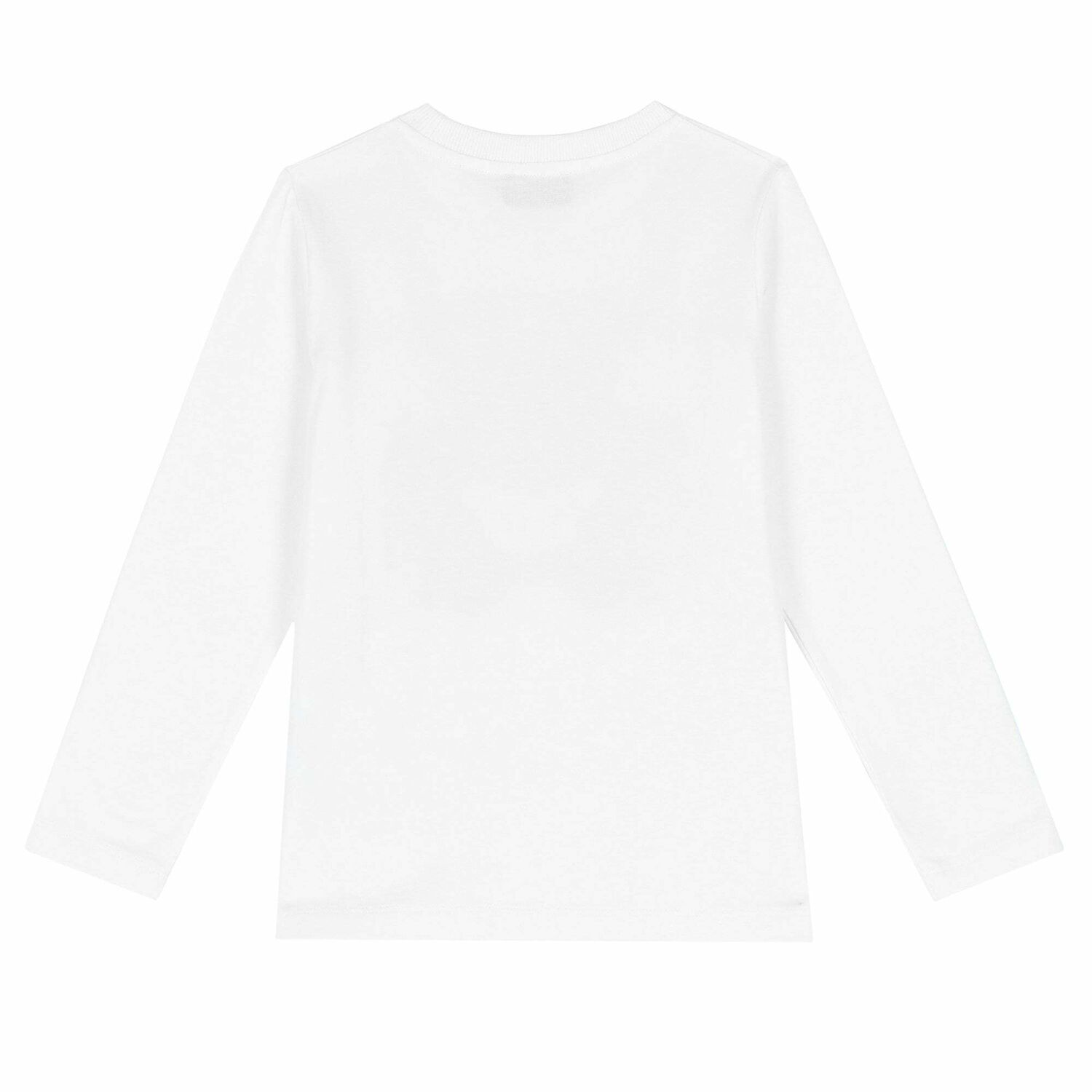 White Logo Long Sleeve Top, 1, hi-res