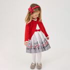 Girls Red Bow Headband, 1, hi-res
