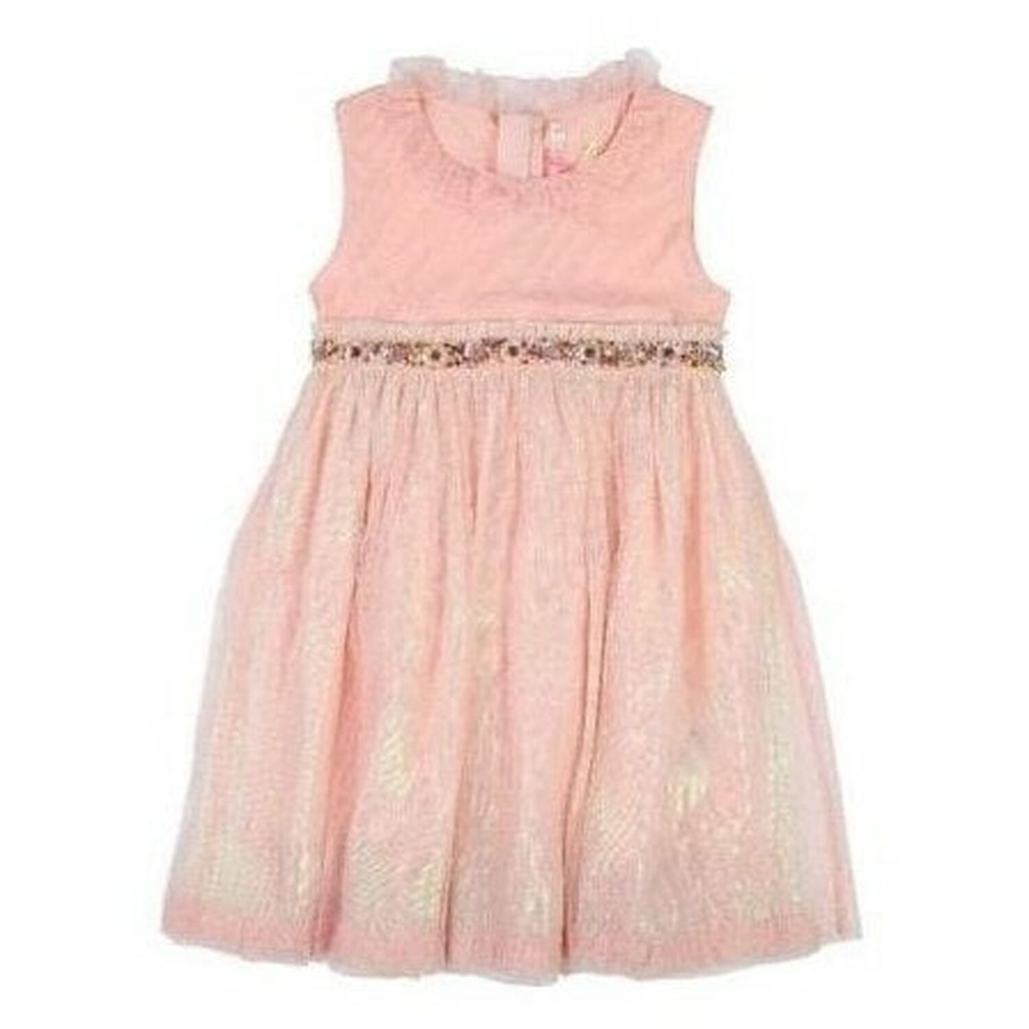 Girls Pink Tulle Dress, 1, hi-res