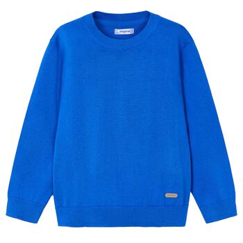 Boys Blue Knitted Jumper