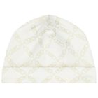 Baby Girls Ivory & Gold Logo Babygrow Gift Set, 1, hi-res