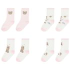 Baby Girls Pink & White Socks ( 4-Pack ), 4, hi-res