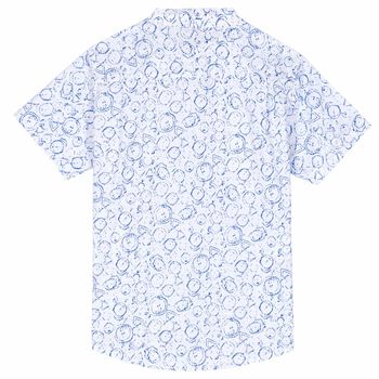Boys White & Blue Shirt