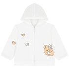 Baby Girls White & Beige Tracksuit Set, 1, hi-res