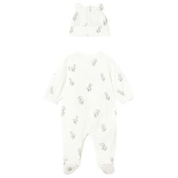 Ivory Teddy Bear Babygrow Set