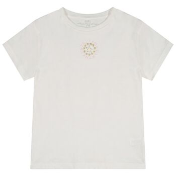 Girls White Star Logo T-Shirt