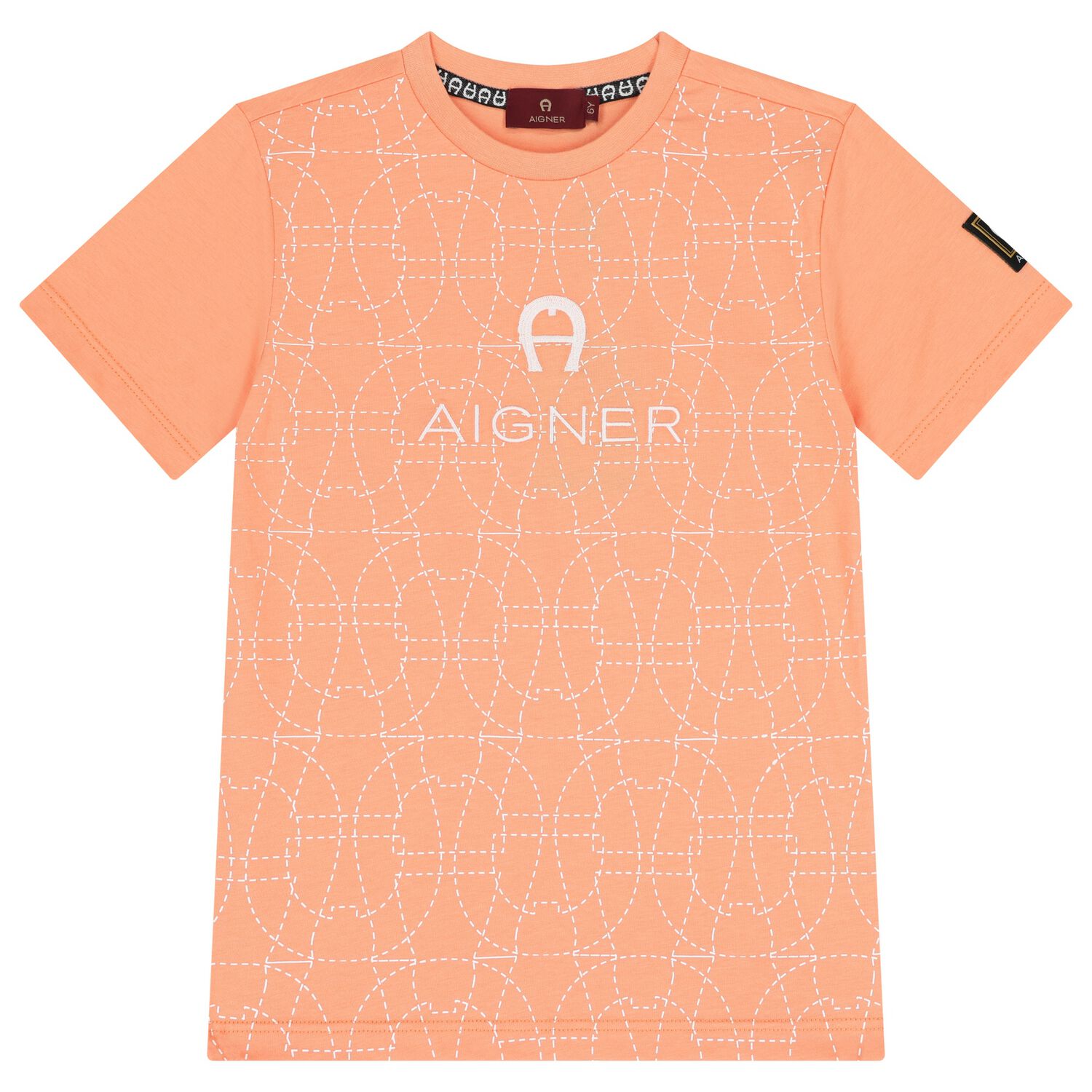 Boys Orange Logo T-Shirt, 4, hi-res
