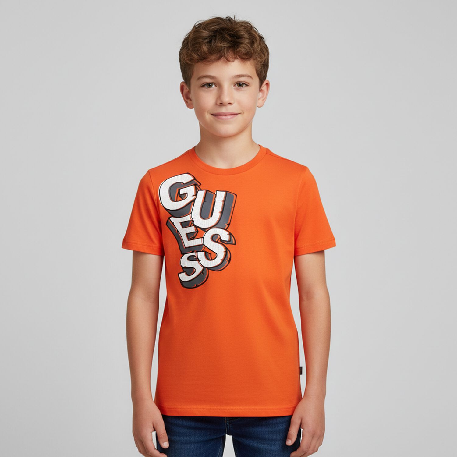 Boys Orange Logo T-Shirt, 1, hi-res image number null