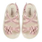 Baby Girls Pink Bow Sandals, 2, hi-res