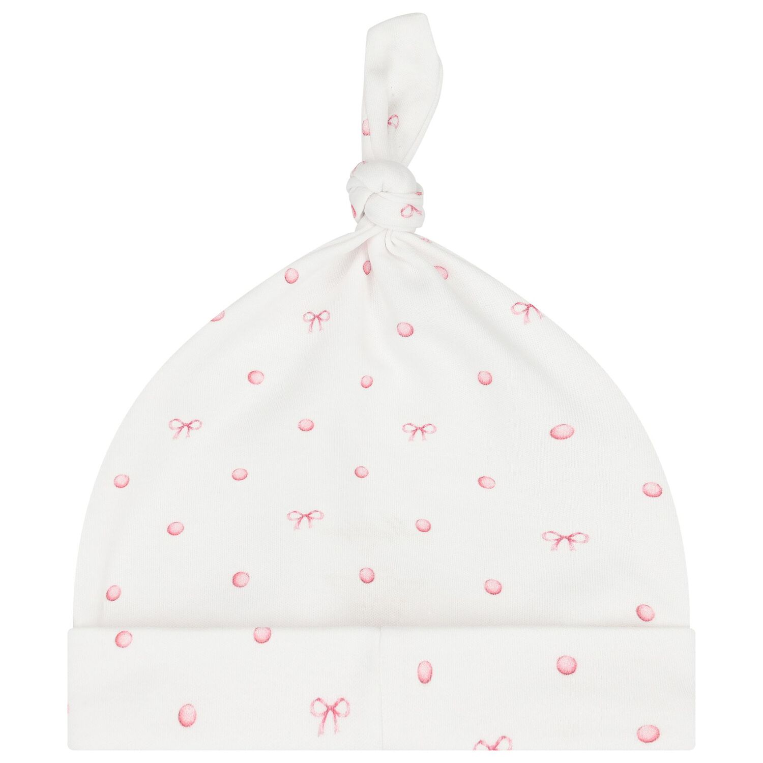 Baby Girls White & Pink Bow Babygrow Set, 1, hi-res