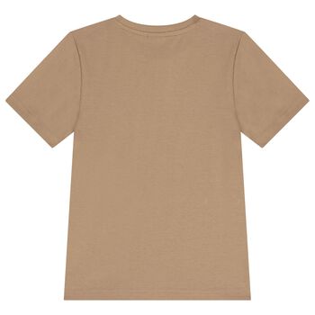 Boys Beige Logo T-Shirt
