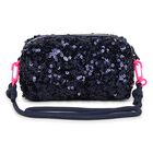 Girls Navy Blue Embellished Pencil Case ( 17cm ), 1, hi-res