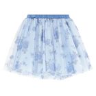 Girls White & Blue Floral Skirt Set, 1, hi-res