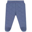 Boys Beige & Blue 2 Piece Babygrow Set, 1, hi-res