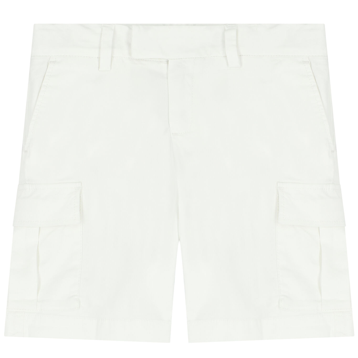Boys White Bermuda Shorts, 2, hi-res