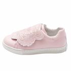 Girls Pink Leather Tiger Trainers, 1, hi-res