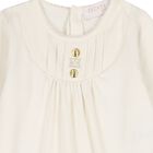 Baby Girls Ivory Logo Babygrow, 1, hi-res