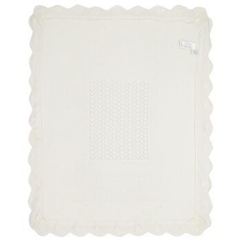 Ivory Knitted Baby Blanket
