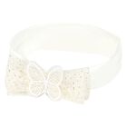 Baby Girls Ivory Tulle Bow Headband, 1, hi-res