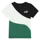 Boys Black, White & Green Logo T-Shirt, 1, hi-res