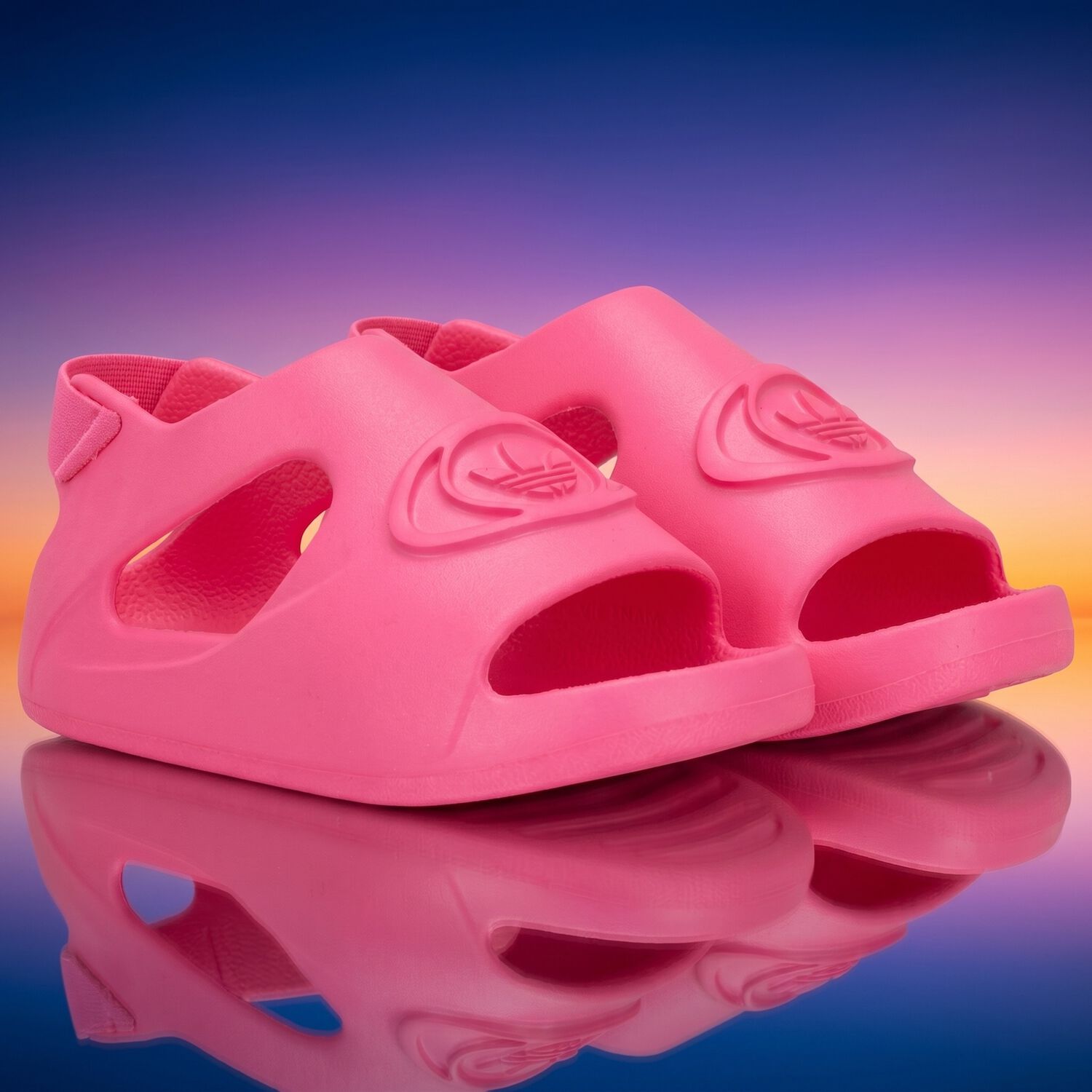 Younger Girls Pink Campus Sliders, 1, hi-res