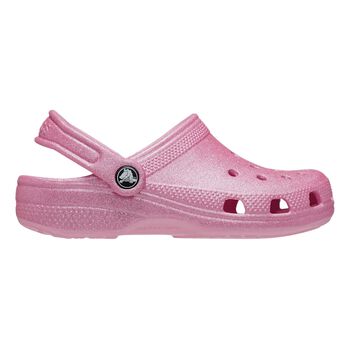 Girls Pink Glitter Classic Clogs Sandals