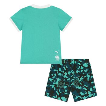 Younger Boys Green Logo Paw Patrol Camouflage Shorts Set
