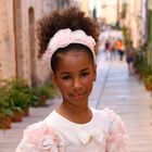 Girls Pink Tulle Headband, 1, hi-res