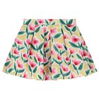Girls White & Yellow Floral Skirt Set, 1, hi-res
