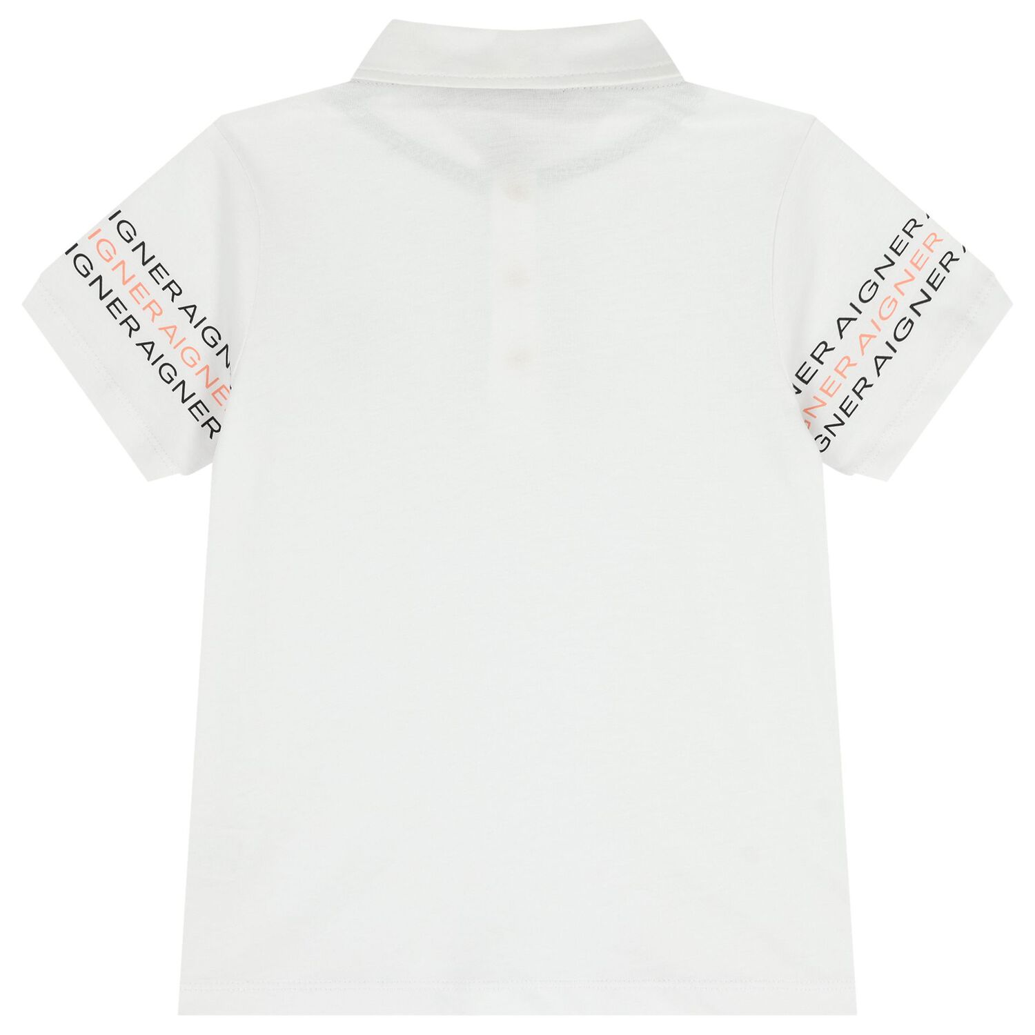 Boys White Logo Polo Shirt, 1, hi-res