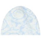 Baby Boys Blue & Ivory Barocco Babygrow Gift Set, 3, hi-res