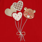 Younger Girls Red Balloon Long Sleeve Top, 1, hi-res