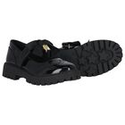 Girls Black Logo Patent Leather Shoes, 1, hi-res