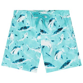 Boys Blue Shark Swim Shorts