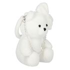 Girls White Teddy Bear Hand Bag, 1, hi-res