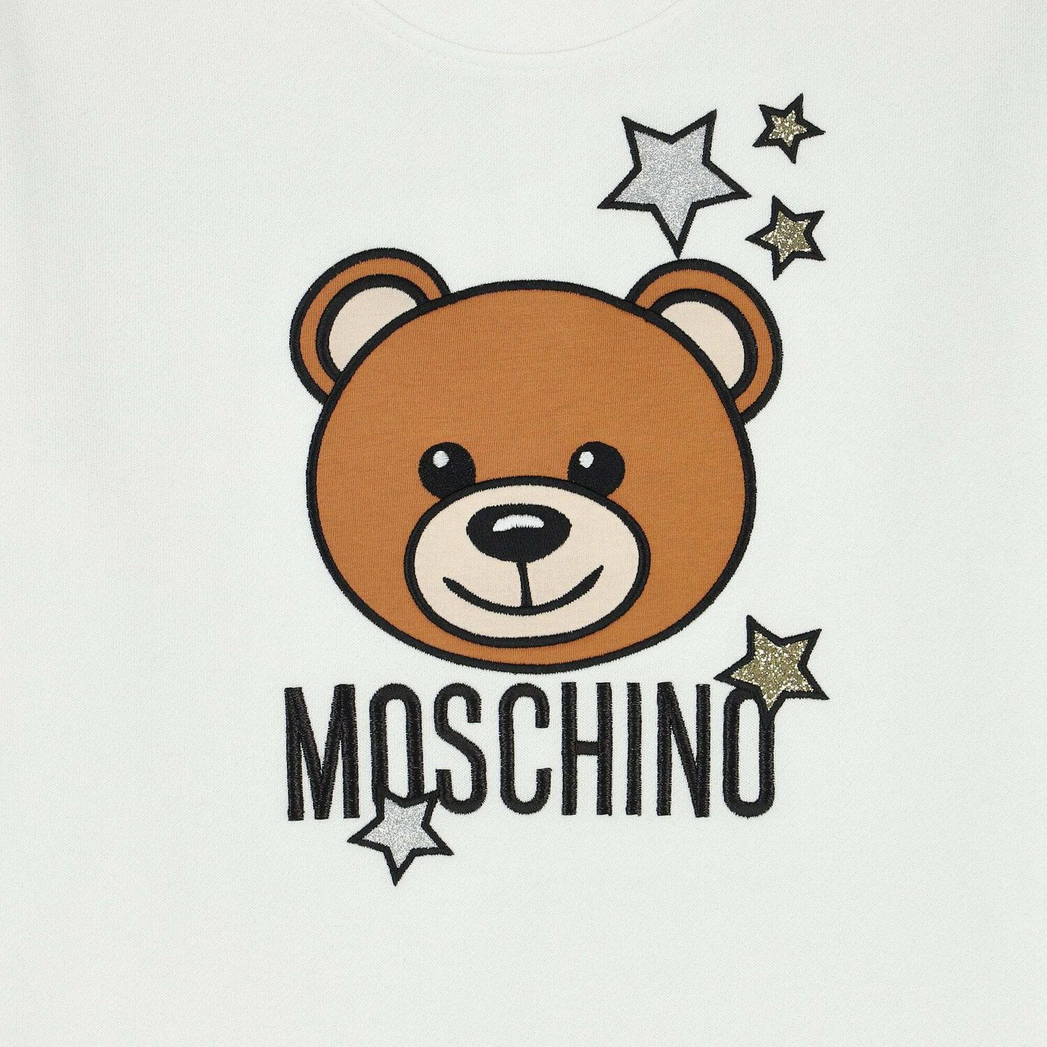 Girls Ivory Logo Dress, 1, hi-res