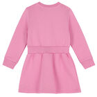 Younger Girls Pink Logo Dress, 2, hi-res