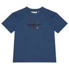 Boys Blue Logo T-Shirt, 1, hi-res