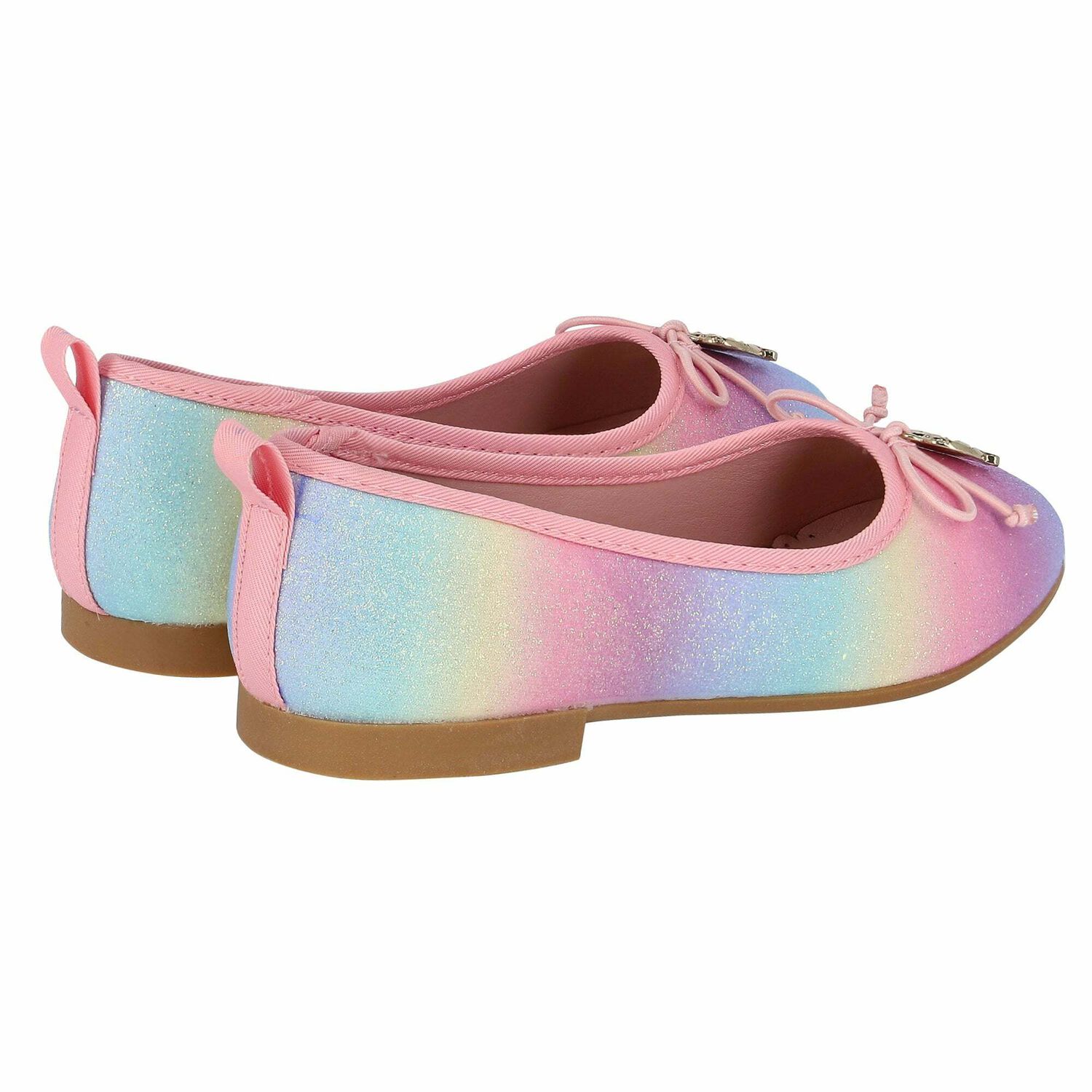 Girls Rainbow Glitter Shoes, 1, hi-res